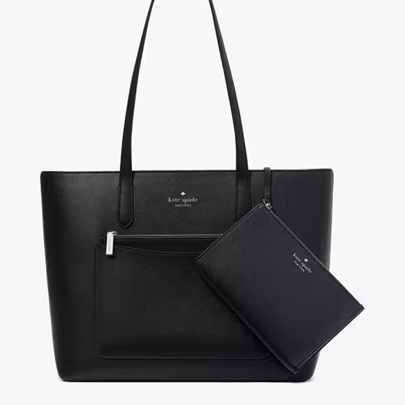 NWT Kate Spade 3 Pieces Staci Large Tote Bag with Wristlet, Pouch & Dust Bag! - Picture 3 of 7